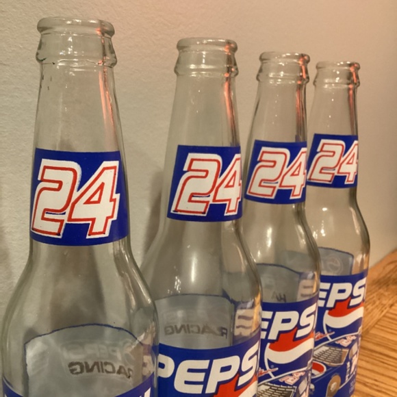 Vintage Pepsi NASCAR Racing Series #24 Jeff Gordon Empty Bottles * Set of 4 - Picture 4 of 7